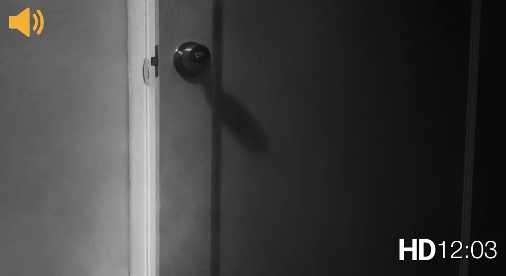 door slightly opened to bedroom